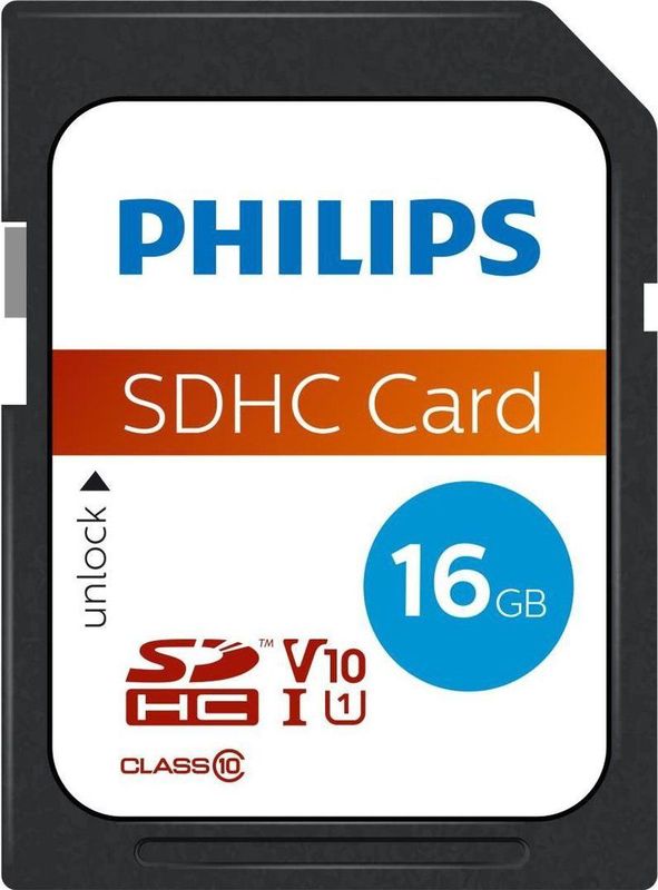Philips FM16SD45B - SDHC kaart 16GB - Class 10 - UHS-I U1