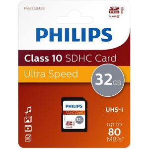 Philips FM32SD45B - SDHC kaart 32GB - Class 10 - UHS-I U1