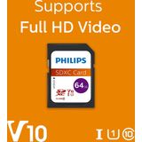 Philips FM64SD55B - SDXC kaart 64GB - Class 10 - UHS-I U1