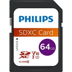 Philips FM64SD55B - SDXC kaart 64GB - Class 10 - UHS-I U1