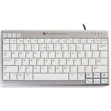 BakkerElkhuizen Ultraboard 950 - Mini Toetsenbord - Compact - Bedraad - Zilver/ Wit