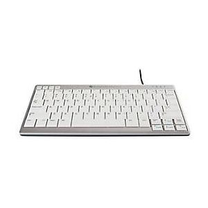 BakkerElkhuizen Ultraboard 950 - Mini Toetsenbord - Compact - Bedraad - Zilver/ Wit