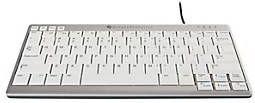 BakkerElkhuizen Ultraboard 950 - Mini Toetsenbord - Compact - Bedraad - Zilver/ Wit