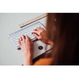 BakkerElkhuizen UltraBoard 950 - Compact Toetsenbord - Bluetooth - Wit/ Zilver