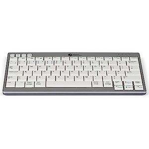 BakkerElkhuizen UltraBoard 950 Wireless RF toetsenbord, draadloos, QWERTY, grijs, wit – toetsenborden (Mini, RF draadloos, QWERTY, grijs, wit)