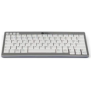 BakkerElkhuizen BNEU950WFR AZERTY-toetsenbord, Ultraboard 950, wit/zilverkleurig/draadloos