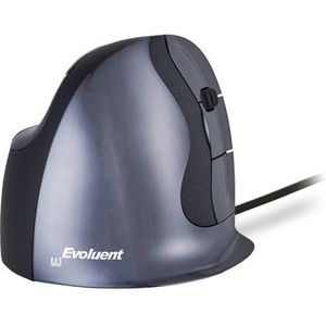 BakkerElkhuizen - Evoluent D - Verticale Muis - Bedraad - Zwart/Donkergrijs/Zilver