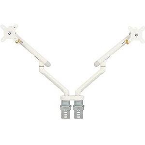 BAKKER ELKHUIZEN Monitor-Halterung BE Flexible Dual BNEBFDW weiß für 2 Monitore, Tischklemme