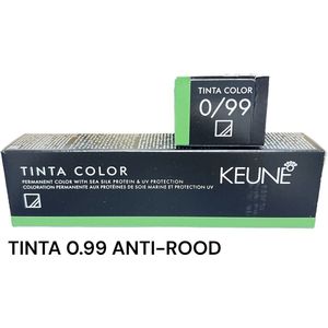 Keune - Tinta Color 0/99 - Haarkleuring - 60ml - Anti-Rood (Groen)