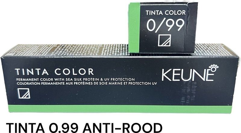 Keune - Tinta Color 0/99 - Haarkleuring - 60ml - Anti-Rood (Groen)
