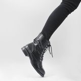 PS Poelman - YARI - Veterboots - Zwart - Imitatieleren Slangenprint