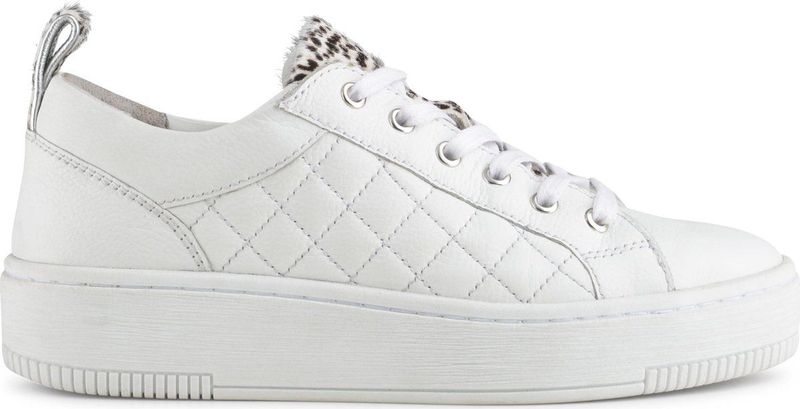 PS Poelman - Esquimo - Sneakers - Wit - Leren - Leopard Print