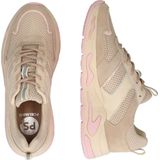 PS Poelman - MINION Sneakers - Beige Taupe Roze Multi - Suède Mesh Lakleer Details