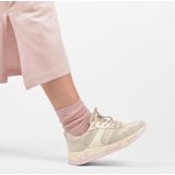 PS Poelman - MINION Sneakers - Beige Taupe Roze Multi - Suède Mesh Lakleer Details