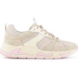 PS Poelman - MINION Sneakers - Beige Taupe Roze Multi - Suède Mesh Lakleer Details