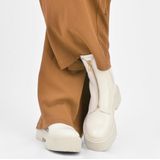 PS Poelman - KIMMY - Dames - Chunky Chelsea Enkellaarzen - Crème Wit - Leer