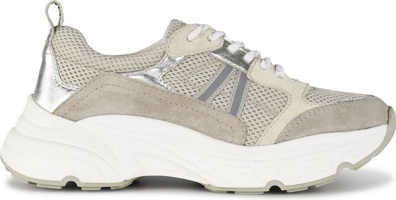 PS Poelman - TOKIO - Sneakers - Grijs - Mesh - Leer - Suède