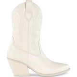 POSH by Poelman - JUUL Dames Western Enkel Laarzen - Off White - Imitatieleer