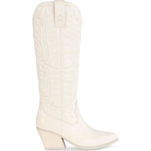 POSH by Poelman JILL - Dames Western Laarzen - Off White - Imitatieleer