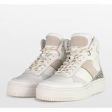 PS Poelman ESQUIMO Dames Hoge Sneakers - Wit Multi