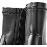 POSH by Poelman - ELA Dames Enkel Laarzen - Zwart - Imitatieleer
