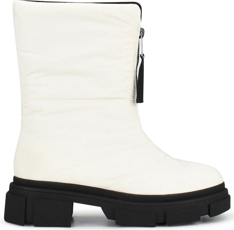 POSH by Poelman - MOON Dames Enkel Laarzen - Wit - Nylon Bovenwerk