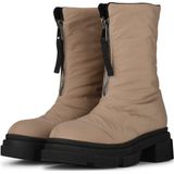 POSH by Poelman - Moon - Dames Snowboots - Taupe - Nylon - Imitatie Bont Voering