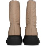 POSH by Poelman - Moon - Dames Snowboots - Taupe - Nylon - Imitatie Bont Voering