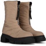 POSH by Poelman - Moon - Dames Snowboots - Taupe - Nylon - Imitatie Bont Voering