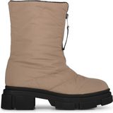 POSH by Poelman - Moon - Dames Snowboots - Taupe - Nylon - Imitatie Bont Voering