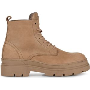 PS Poelman - NICO - Heren Hoge Veter Schoenen - Taupe - Nubuck Leer