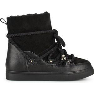 PS Poelman - MIA Dames Snowboots - Zwart - Suède Bovenwerk