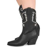 POSH by Poelman - BIBI Dames Laarzen - Zwart - Imitatieleer