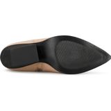 POSH by Poelman - BIBI Dames Laarzen - Beige - Imitatie Suède met Metallic Roze