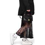 PS Poelman - CIBEL - Dames Sneakers - Wit - Mesh en Leer met Suède