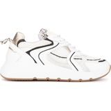 PS Poelman - CIBEL - Dames Sneakers - Wit - Mesh en Leer met Suède