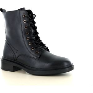 PS Poelman - Tirza 01 - Biker Boot - Zwart - Leer