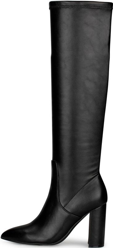 POSH by Poelman - Lauren - Knielaarzen - Zwart - Imitatieleer