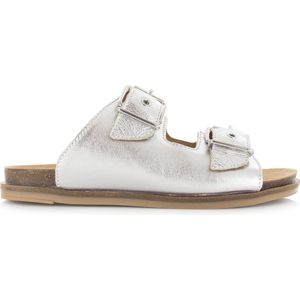 PS Poelman Aran Leren Slippers Zilver