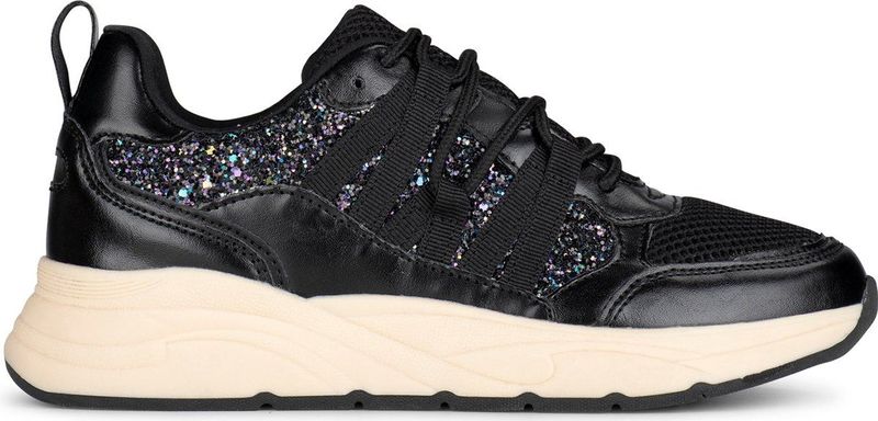 POSH by Poelman - Gemma - Sneakers - Zwart - Imitatieleer - Glitters