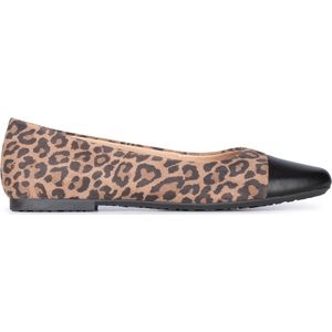 PS Poelman Suède Ballerina's Beige/Zwart