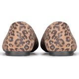 PS Poelman - Ballerina's - Beige/Zwart - Suède - Instapmodel met Hak