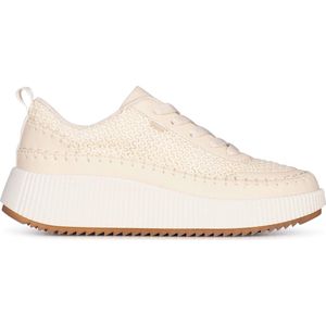 PS Poelman - Sneakers Laag - Crème / Lichtbeige - Imitatieleer