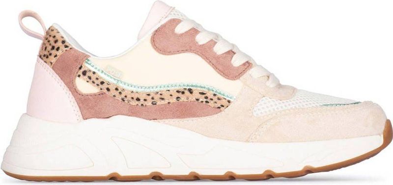 POSH by Poelman - Charlie - Sneakers - Beige - Synthetisch Bovenwerk - Dierenprint