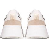 PS Poelman Jana Chunky Leren Sneakers Beige/Wit