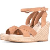 POSH by Poelman - Nola - Sandalen - Lichtbruin - Sleehak met Riemsluiting