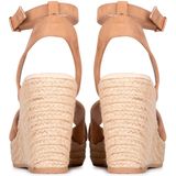 POSH by Poelman - Nola - Sandalen - Lichtbruin - Sleehak met Riemsluiting