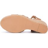 POSH by Poelman - Nola - Sandalen - Lichtbruin - Sleehak met Riemsluiting
