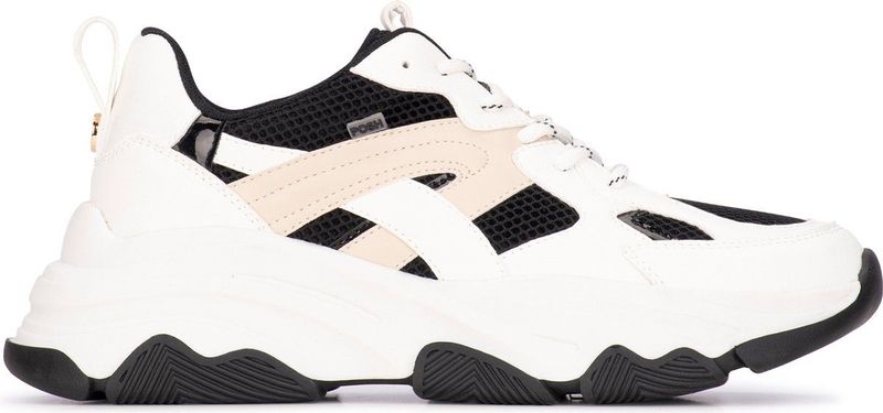 POSH by Poelman - Cari - Sneaker - Wit - Mesh en Imitatieleer - Chunky Zool