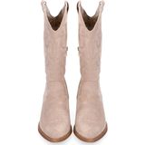 POSH by Poelman - JOYA Dames Westernlaarzen - Beige - Imitatie Suède